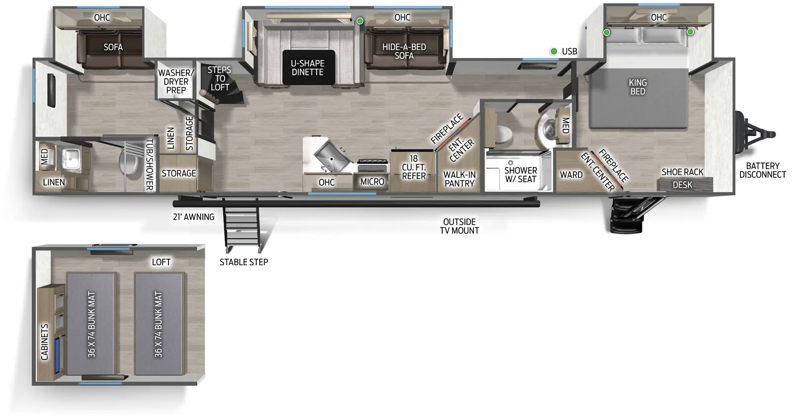 Timberwolf 39DC Floorplan